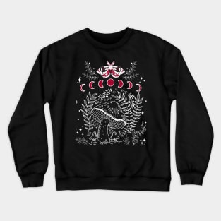 Cottagecore Red Mushroom Dark Academia Crewneck Sweatshirt